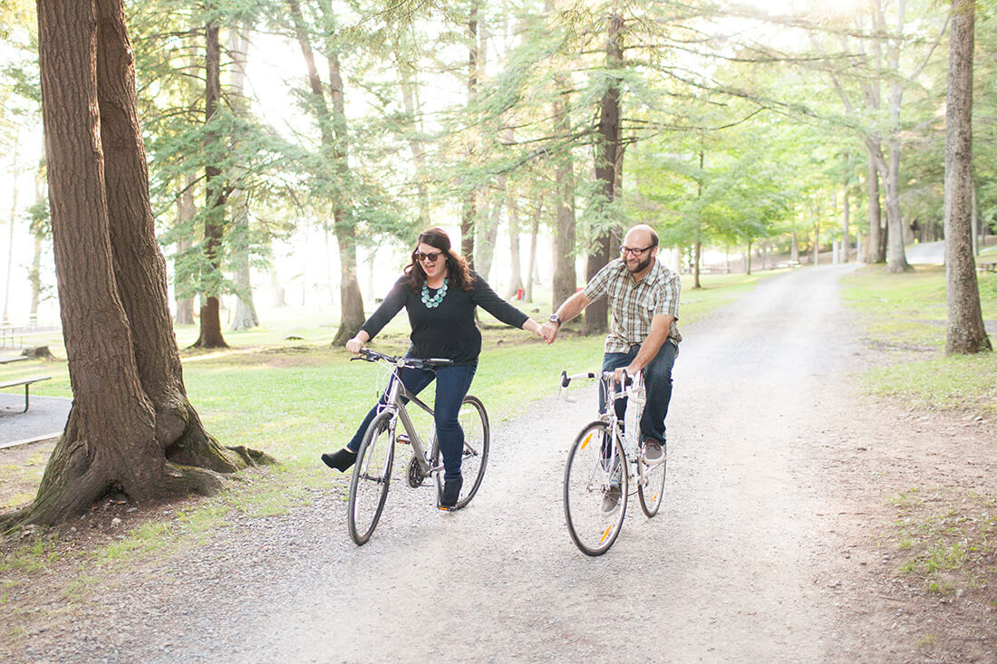 biking together at deep creek lake