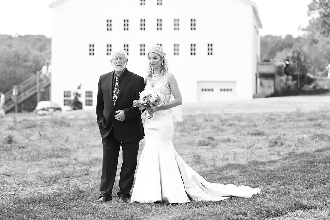 white barn wedding venue