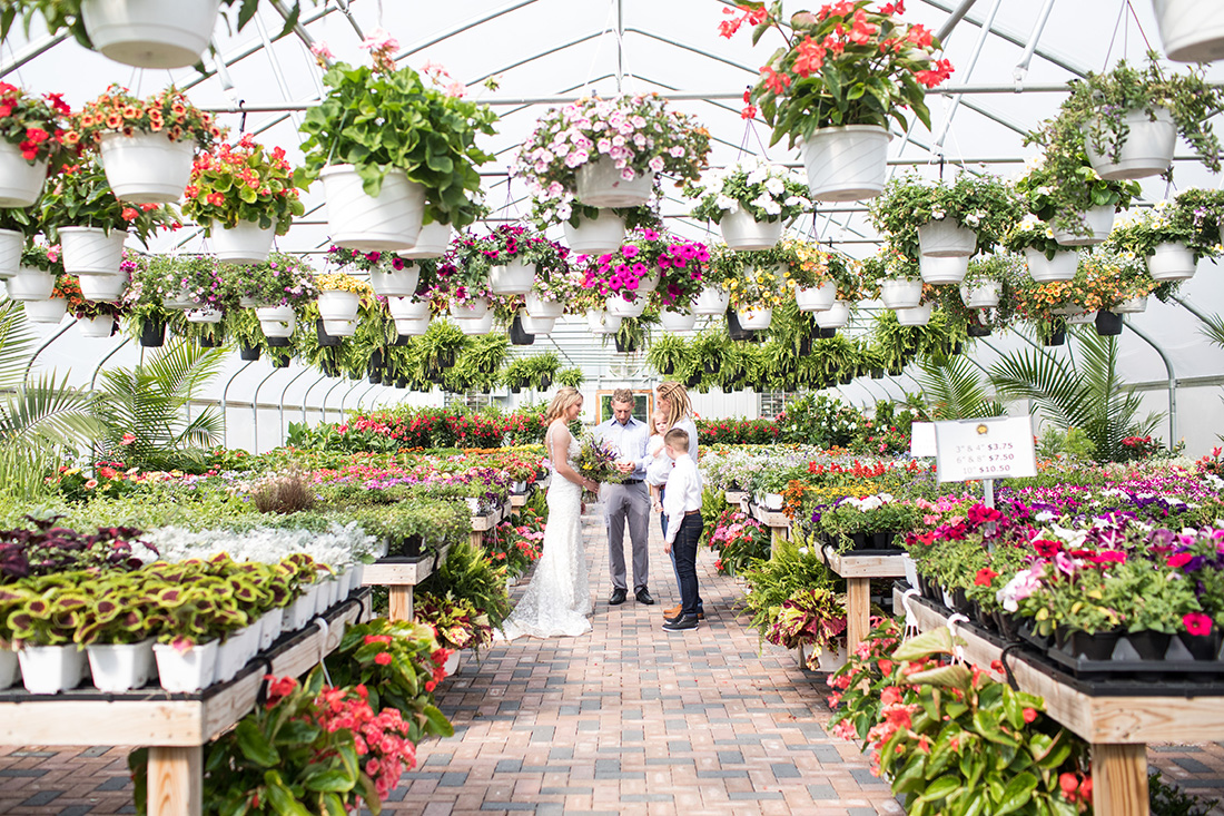 Get married in a greenhouse