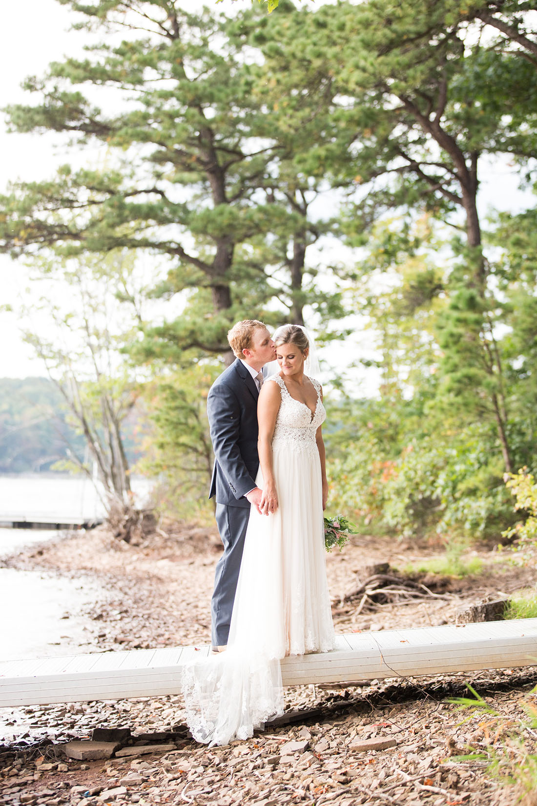 a couple getting married at deep creek lake
