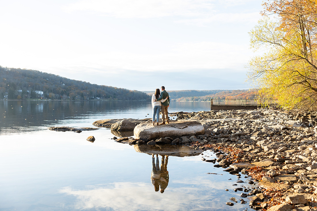 deep creek fall engagement session
